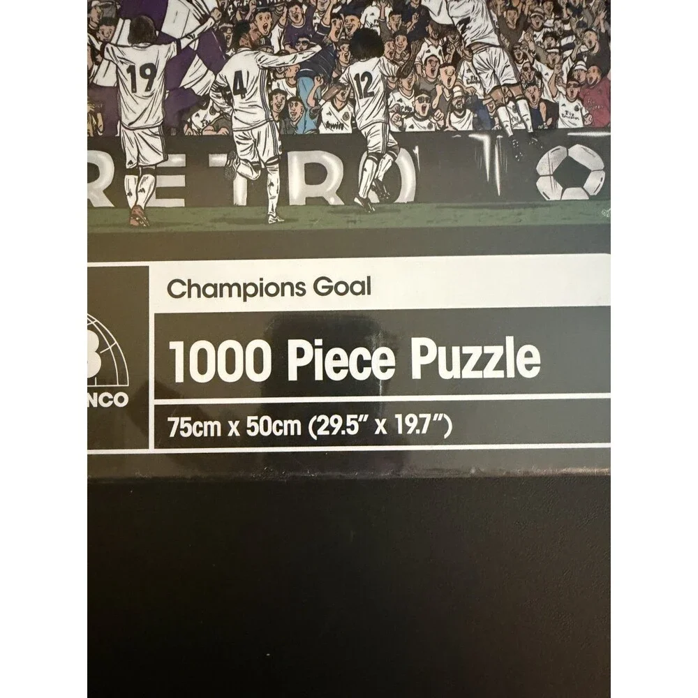 Retro en Blanco Sports Champions Goal 1000-Piece Jigsaw Puzzle 75 x 50 cm NEW